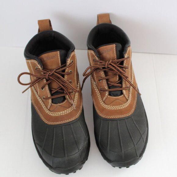 LL Bean Men's Size 13 Medium Brown Leather Insulated Hunting   Boots. - Picture 1 of 10